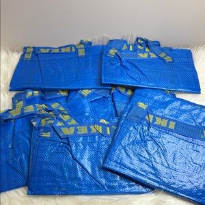 IKEA Blue Reusable Shopping Bags with Yellow Logo Straps price (each ) OBO